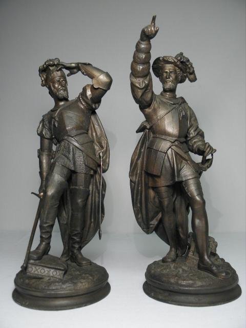 Lot of two bronze finished classical