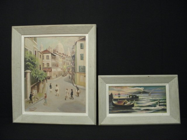 Two 20th century oil on board framed 16bc1a