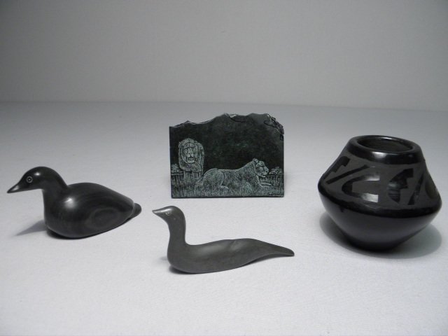 Group lot of small carved stone