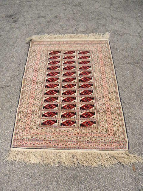 Turkoman wool pile rug with ''Tribal''