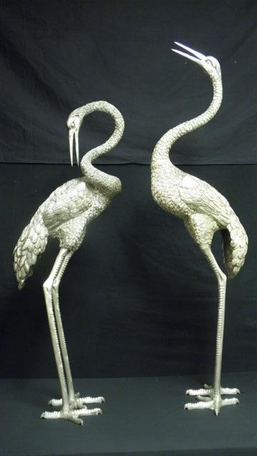 Pair of sculptures depicting Egrets  169993