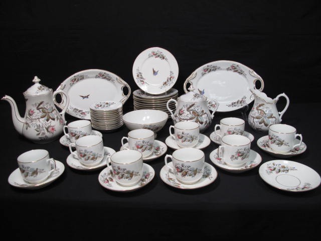 Floral porcelain china tea set.