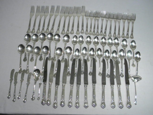 Gorham Sterling silver flatware set.