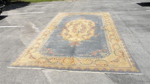 Oversize oriental wool area rug.