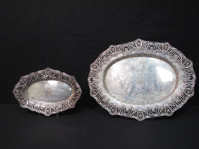 Lot of two Sterling silver reticulated