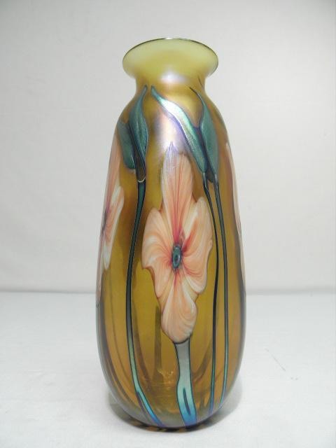 Charles Lotton floral art glass