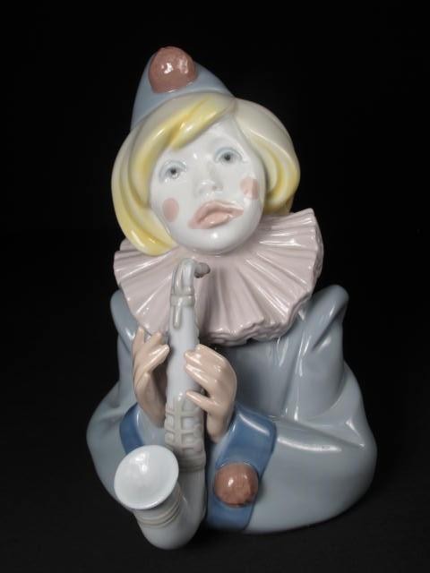 A Lladro porcelain bust of a clown 169a30