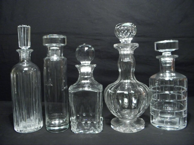 Lot of five assorted crystal decanters  169a3e