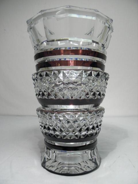 Large Val St Lambert ruby clear 169a4a