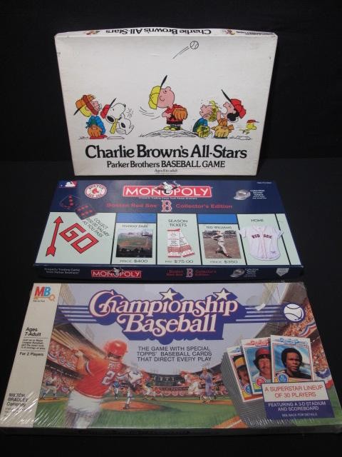 Lot of three collectible baseball board