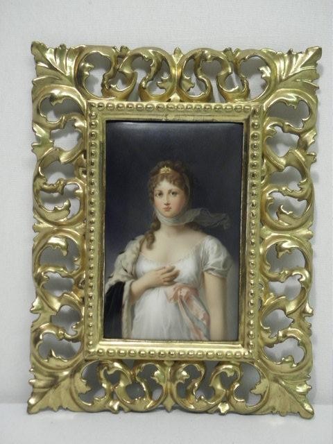 Fine KPM porcelain plaque Rectangular 16d102