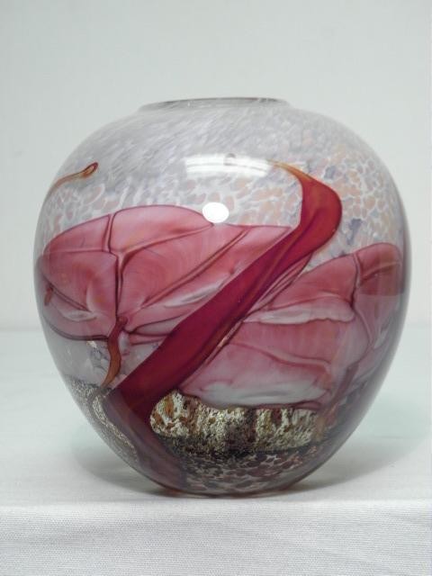 Richard Satava floral art glass