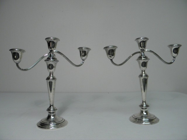 Pair of Gorham sterling silver weighted