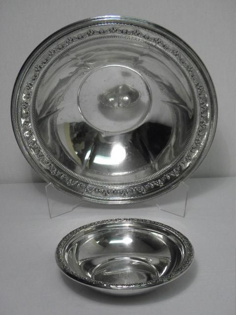 Two repousse sterling silver bowls  16d140