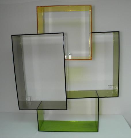 Contemporary tri color lucite wall 16d15d