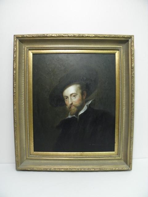 Oil on canvas portrait of a gentleman  16d16f