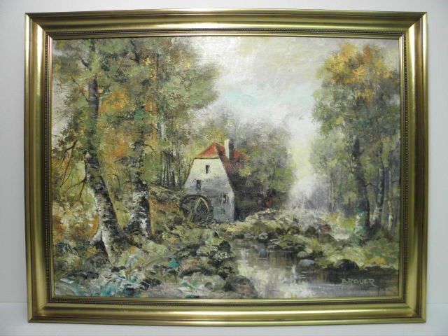 Will Brauer oil on canvas landscape 16d16b