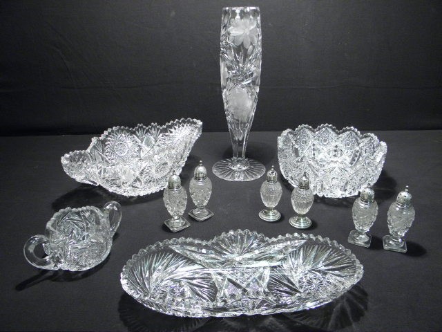 Lot of assorted cut crystal bowls