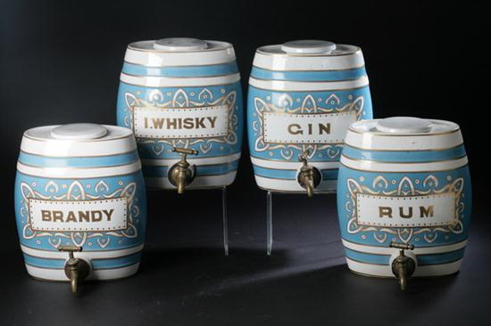 FOUR STAFFORDSHIRE LIQUOR BARRELS 16d55d