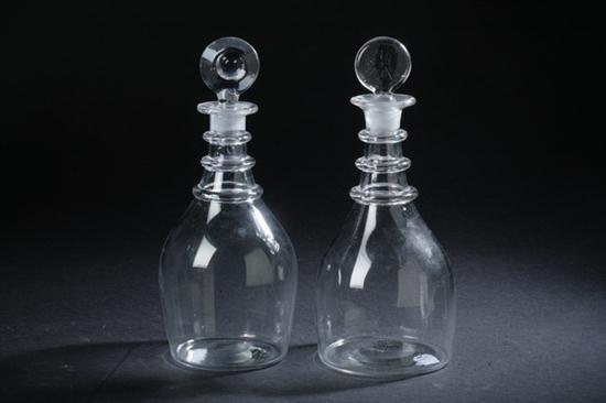 PAIR GEORGE III THREE-RING GLASS