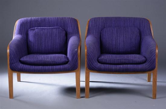 PAIR CONTEMPORARY LOUNGE CHAIRS.