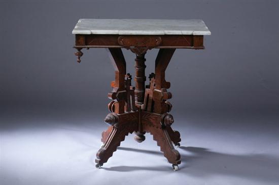 MARBLE-TOP CENTER TABLE 19th century.