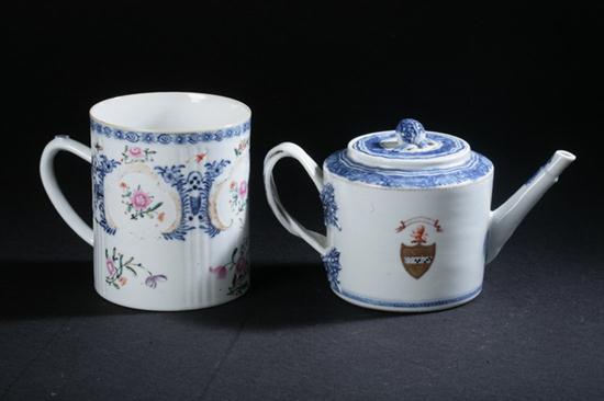 CHINESE ARMORIAL BLUE AND WHITE