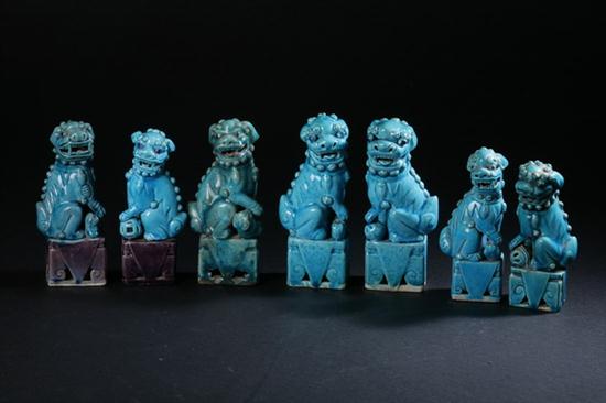 SEVEN CHINESE TURQUOISE PORCELAIN 16d606