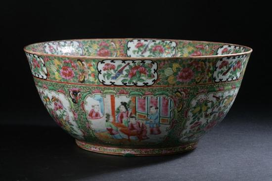 CHINESE ROSE MEDALLION BOWL. Painted