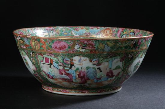CHINESE ROSE MEDALLION BOWL. Painted