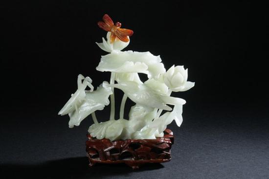 CHINESE SERPENTINE CARVING. Carved