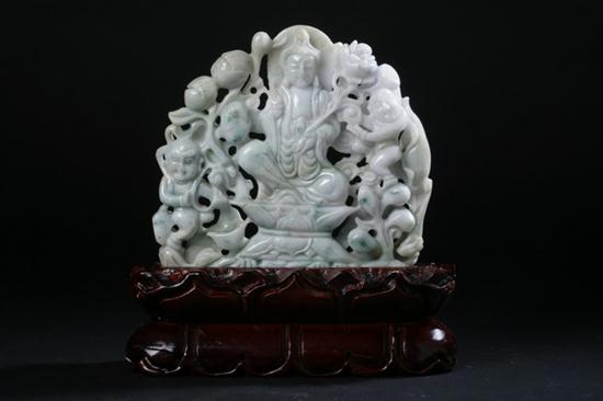 CHINESE CELADON JADEITE FIGURAL 16d684