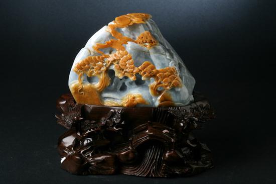 CHINESE CELADON AND RUSSET JADEITE 16d68c