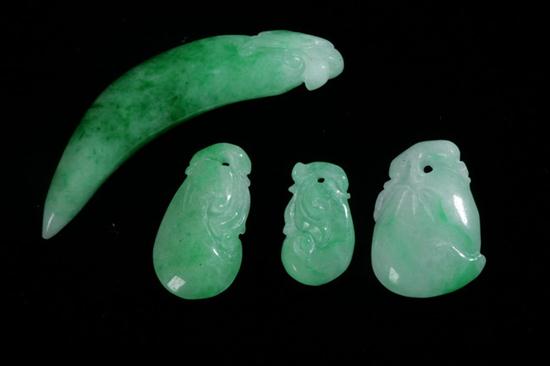 FOUR CHINESE APPLE GREEN JADEITE 16d6ad