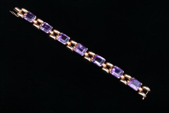 14K YELLOW GOLD AND AMETHYST RETRO