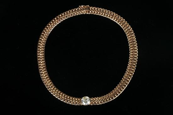 18K YELLOW GOLD AND DIAMOND FLEXIBLE LINK 16d735