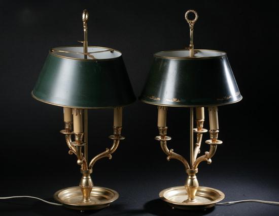 PAIR BOUILLOTE STYLE GILT METAL 16d749