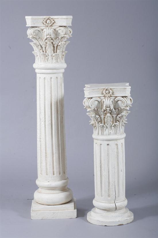 TWO PAINTED WOOD CLASSICAL STYLE