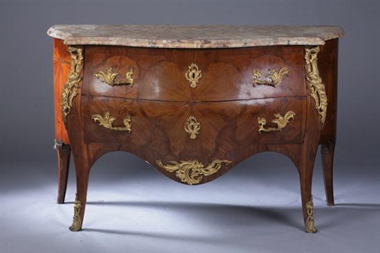 LOUIS XV STYLE MARBLE-TOP INLAID