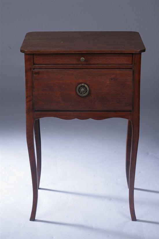 FRENCH STYLE FRUITWOOD TWO-DRAWER NIGHT