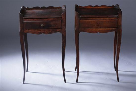 PAIR LOUIS XV STYLE CARVED SIDETABLES