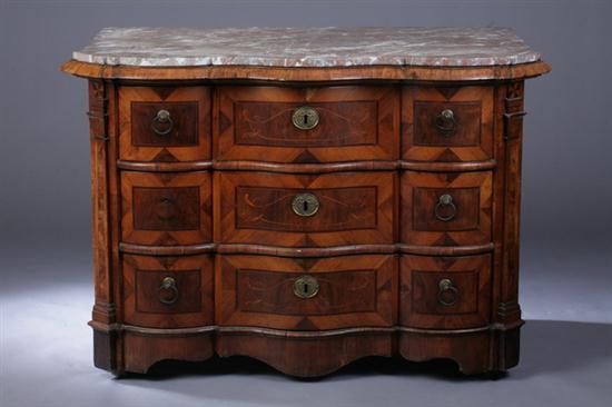 DUTCH PARQUETRY INLAID MARBLE TOP 16d770