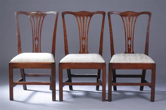 SET FOUR CHIPPENDALE SIDECHAIRS