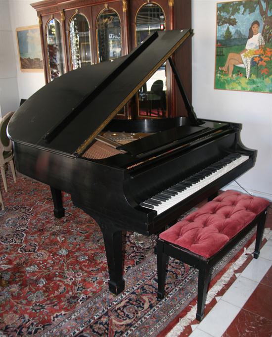 STEINWAY & SONS EBONIZED BABY GRAND