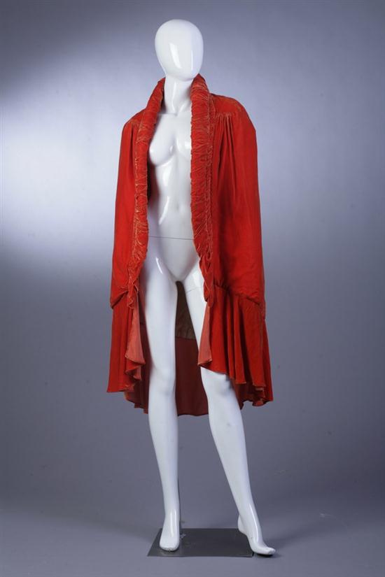 PAUL POIRET STYLE ORANGE VELVET