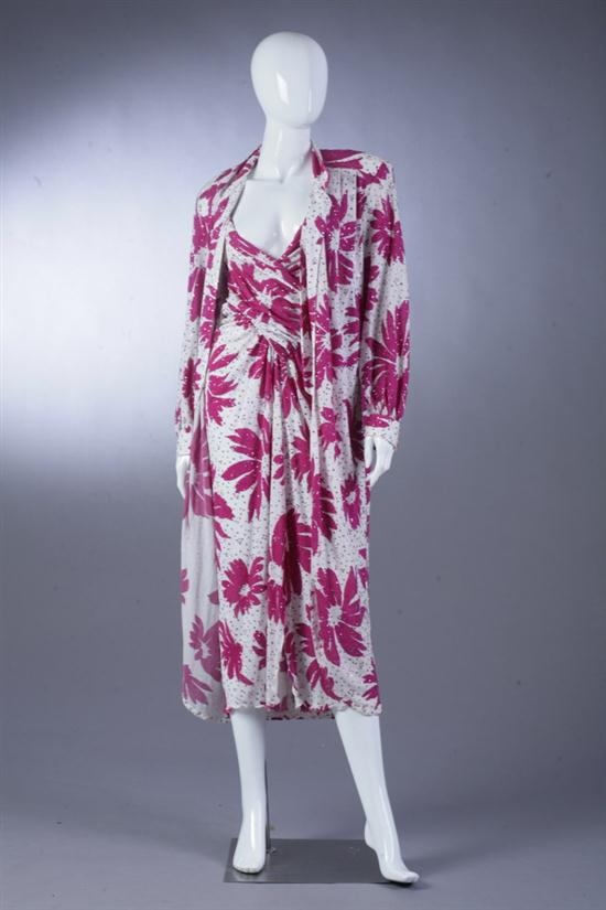 HIDY MISAWA WHITE AND MAGENTA DRESS