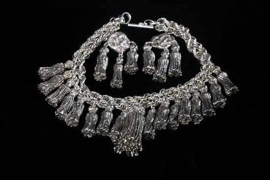 CHANTAL THOMASS SILVER-TONE TASSEL NECKLACE