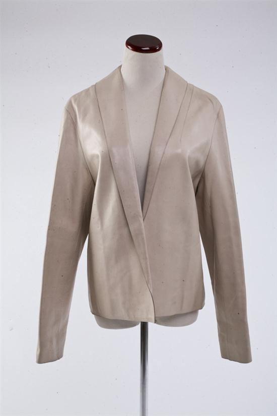 LOUIS VUITTON TAUPE LAMBSKIN JACKET