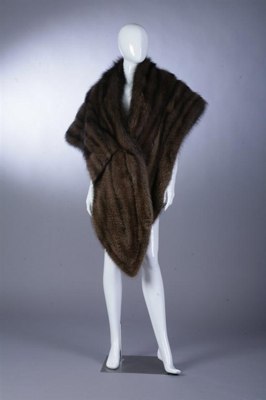 LONG FISHER DOUBLE-SIDED BROWN MINK