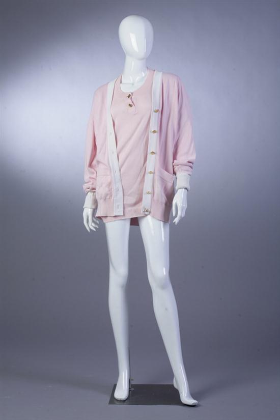 CHANEL PINK COTTON SWEATER SET 16d940